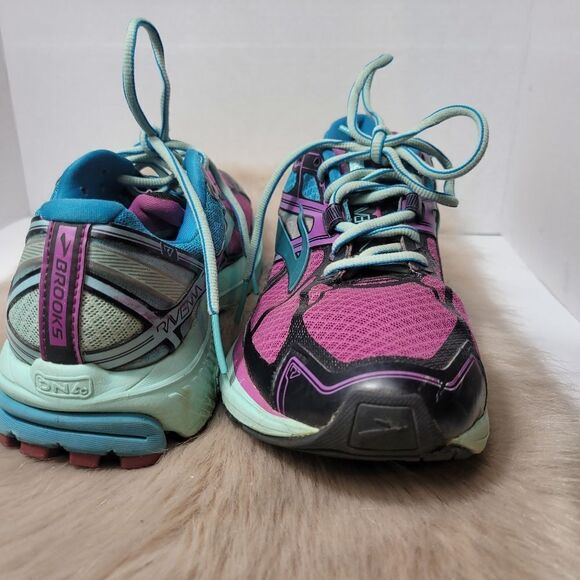 Brooks Ravenna 7 Purple/Teal Lace Up Running Athletic Sneakers Shoes Womens 8.5 - Picture 7 of 9